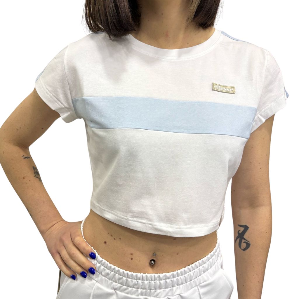 Ellesse T-shirt Crop Bianco Ehw202s25 001A