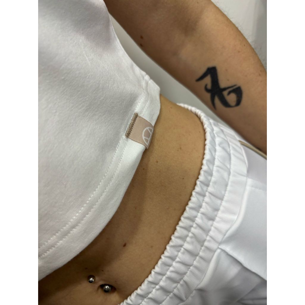 Ellesse T-shirt Crop Bianco Ehw202s25 001A