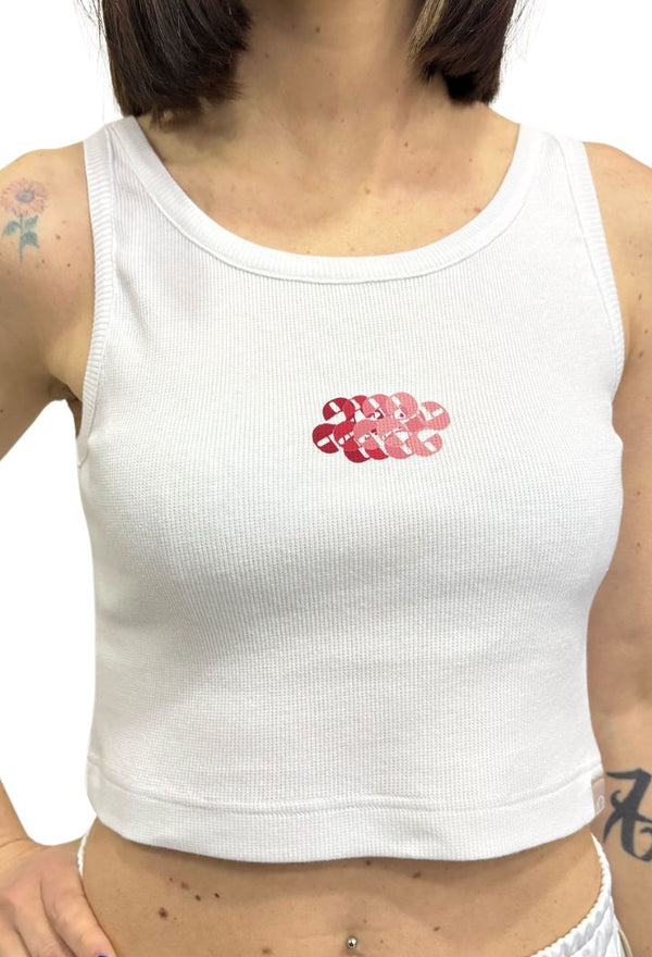 Ellesse Top a Costine Bianco Ehw204s25 001A