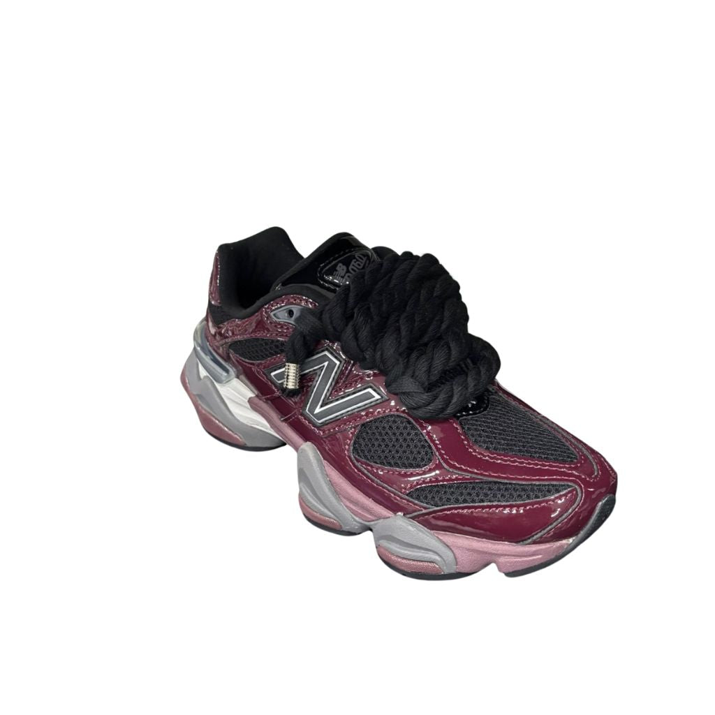New Balance 9060 Burgundy Patent Corda Nero U9060CPM