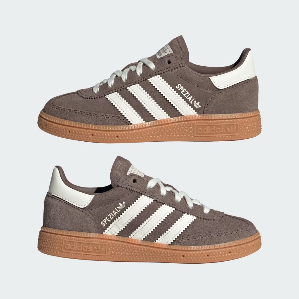 Sneaker adidas Handball Spezial grigio-marrone con suola gum