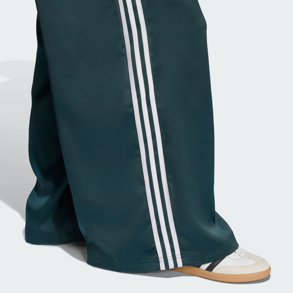 Pantalone da donna Adidas Originals verde a gamba larga