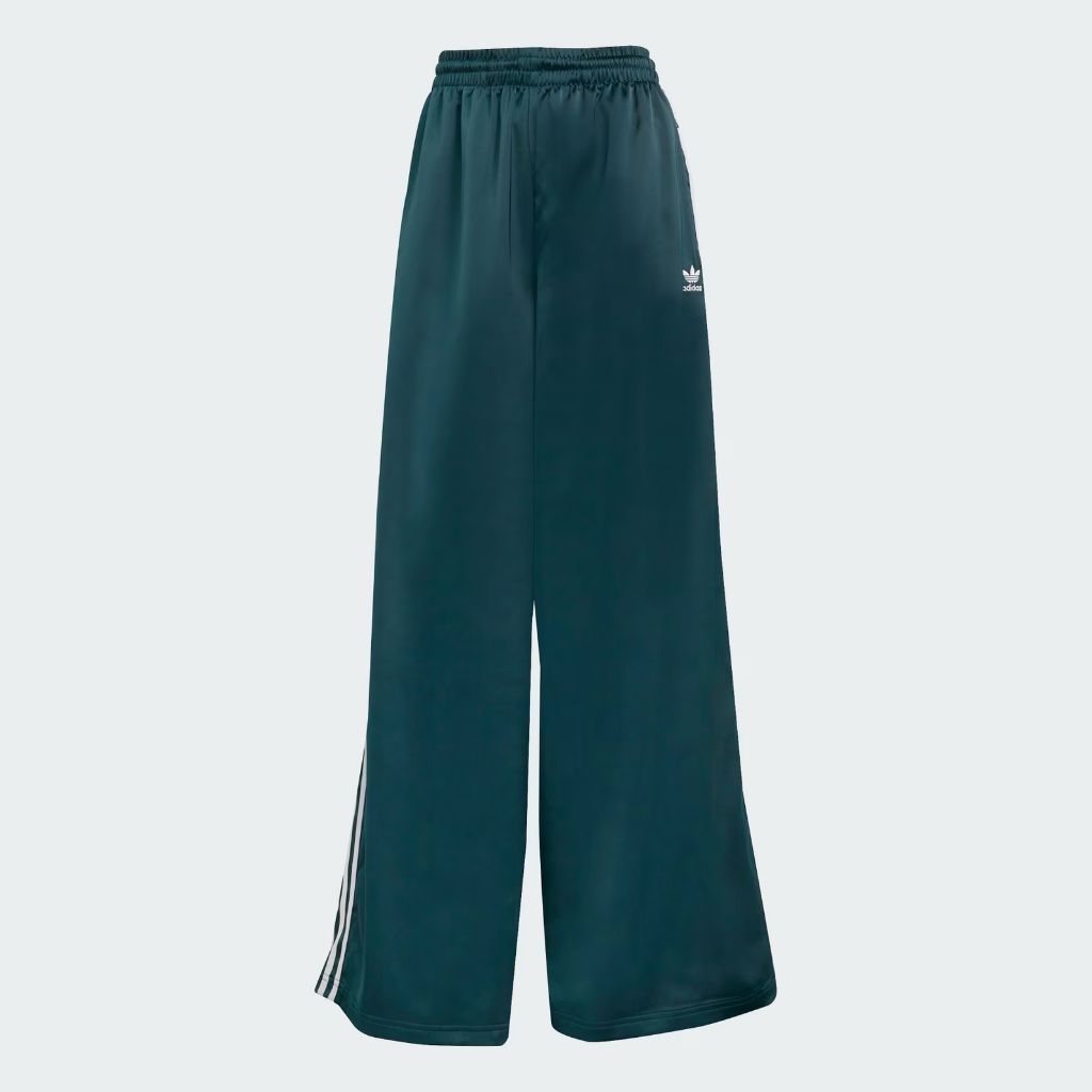 Pantalone da donna Adidas Originals verde a gamba larga