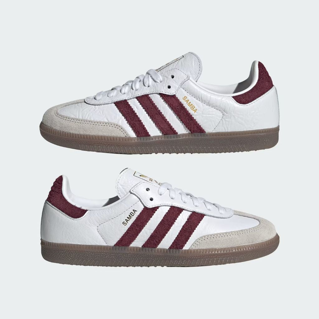 Sneaker Adidas Samba bianca bordeaux