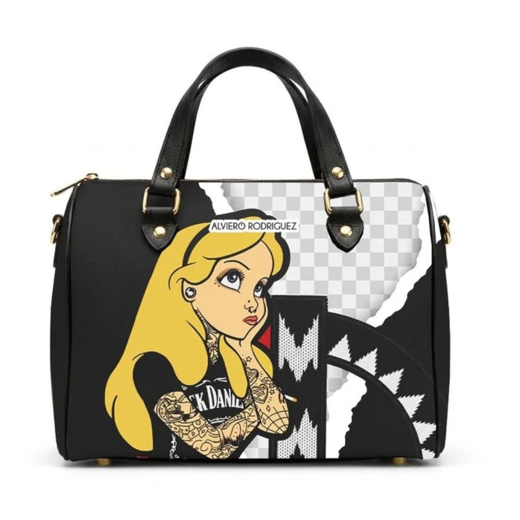 Alviero Rodriguez Bauletto con Stampa Pop-Art Nera