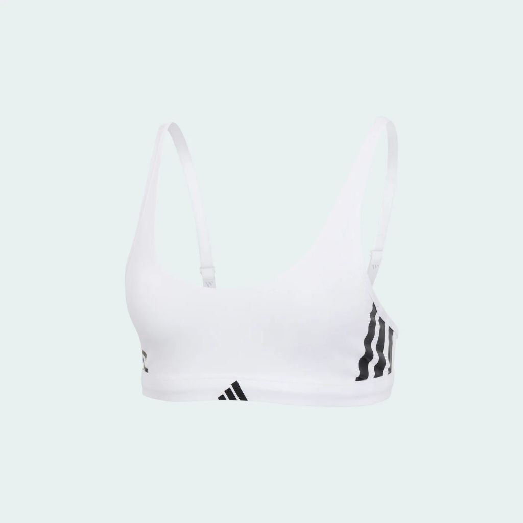 Adidas Bralette Strisce Bianco JL3540