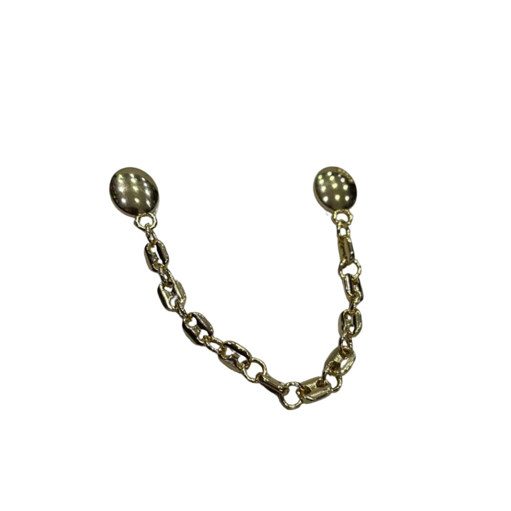Catena charm decorativa dorata per Crocs con maglia