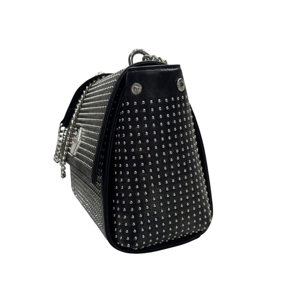 Borsa da donna Cult Joan nera in ecopelle effetto vintage