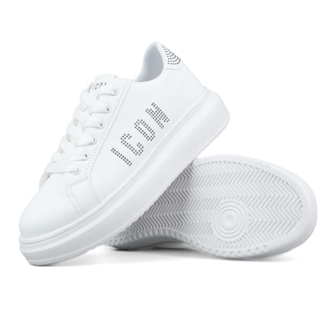 ICON Sneakers Bianco Strass Nero IC04751SD