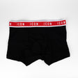 ICON Boxer Uomo Nero Bordo Rosso 473004