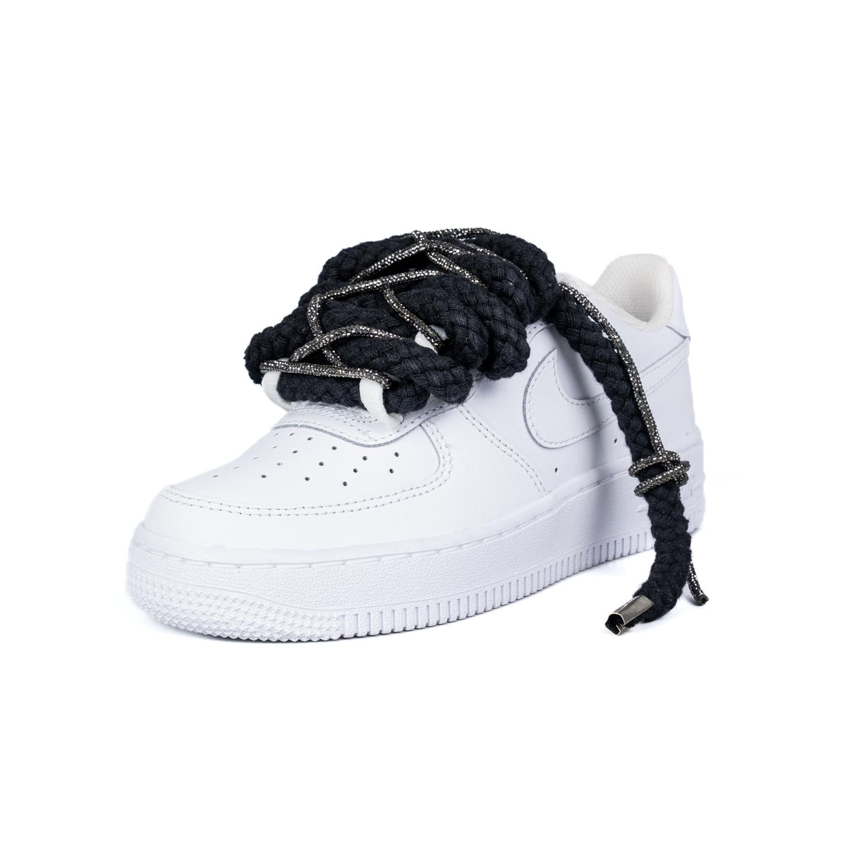 Nike Air Force 1 Bianco Corda Nero / Brillantini Canna di Fucile Fv5951 111 - cw2288 111
