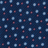 Cravatta In Seta Mini Fiore Blu