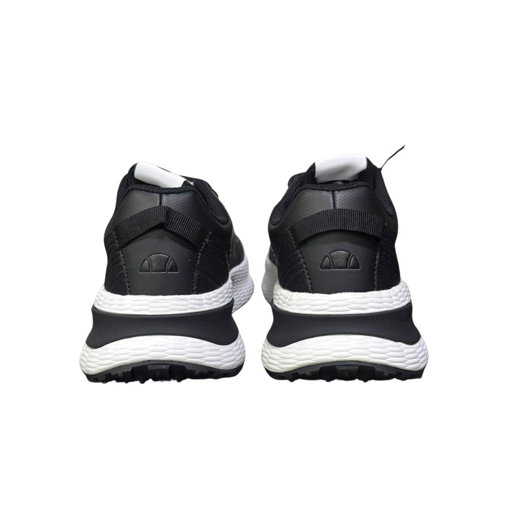 Sneakers da donna Ellesse Kelsie in mesh tecnico nero con suola chunky strutturata e lacci coordinati.
