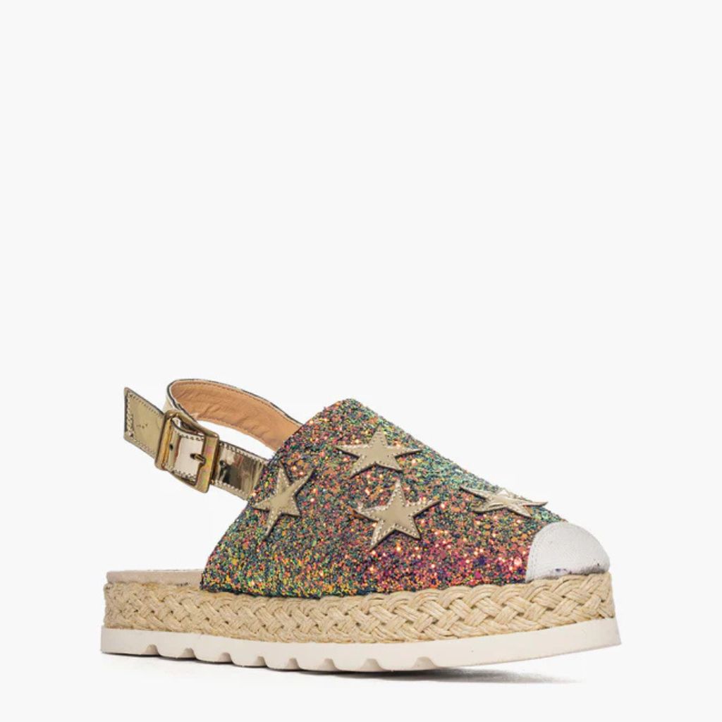 Sandalo flatform Gagliotta in glitter multicolor