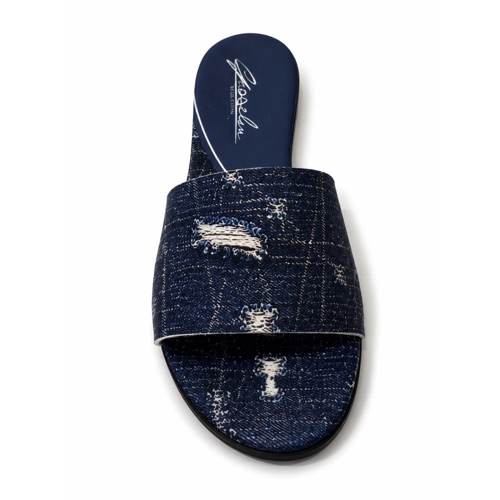 Sandalo Gioselin fantasia effetto denim strappato