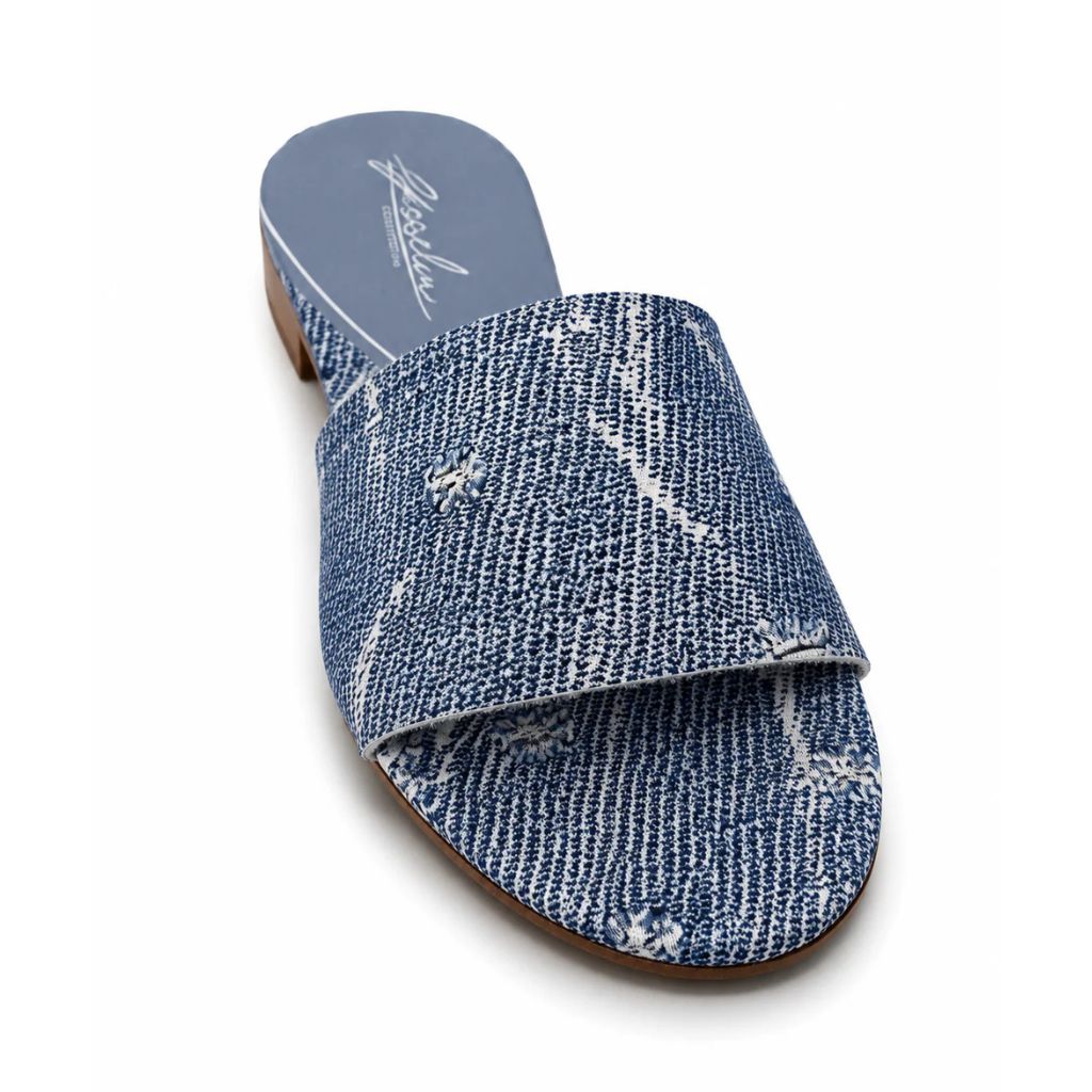Sandalo Gioselin fantasia effetto denim