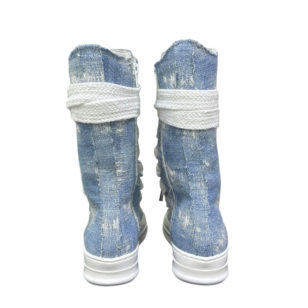Sneaker boot alta donna denim