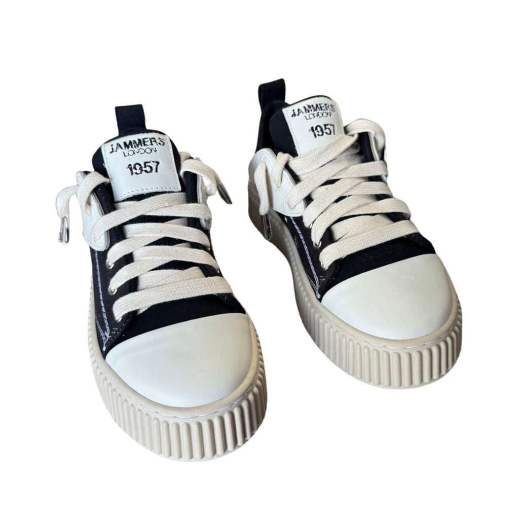 Sneaker Jammers London bicolore nero e bianco