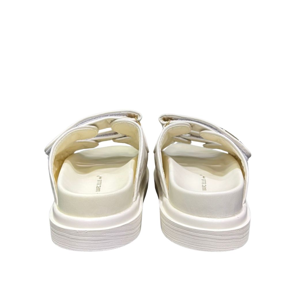 Sandali platform bianchi donna doppia fascia