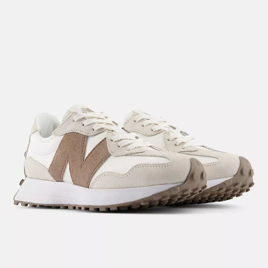 Sneaker New Balance 327 bianca tortora vintage