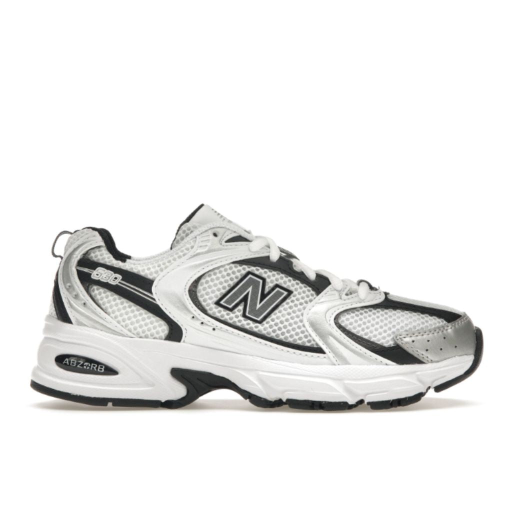 Sneaker New Balance 530 bianca nera argento