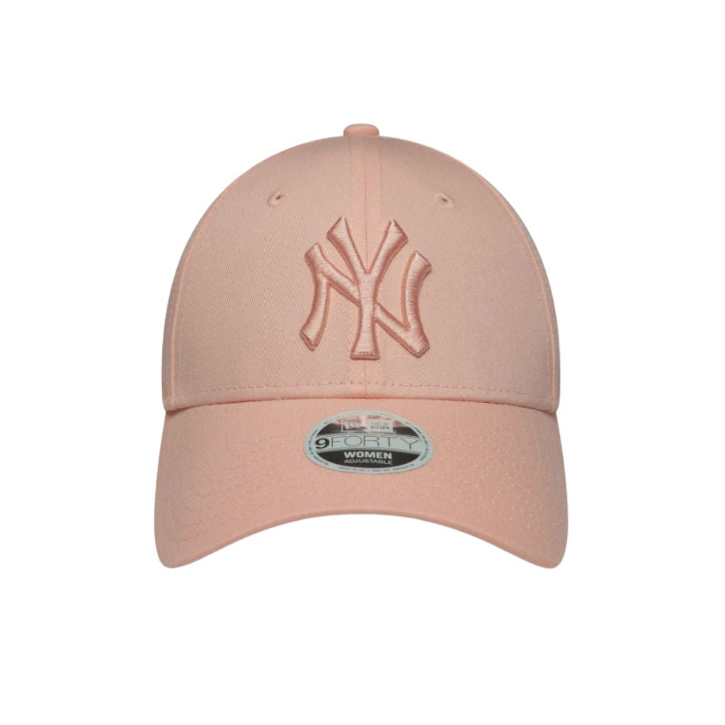Cappellino New Era 9FORTY New York Yankees Essential rosa con logo ricamato