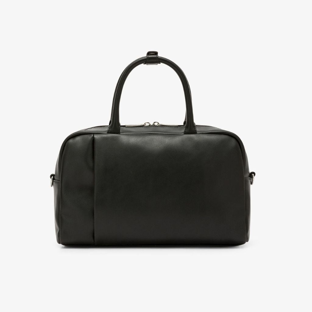 Borsa case bag Sun68 Premium nera donna in ecopelle - manico, tracolla e doppia tasca zip, 31x22cm