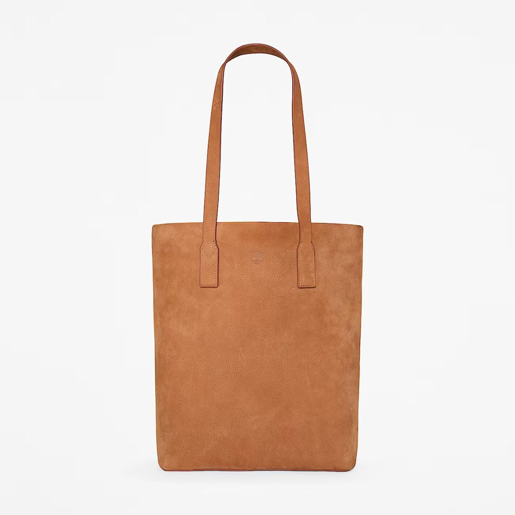 Borsa tote in nabuck zigrinato con manici in pelle e dettagli in metallo dorato opaco.