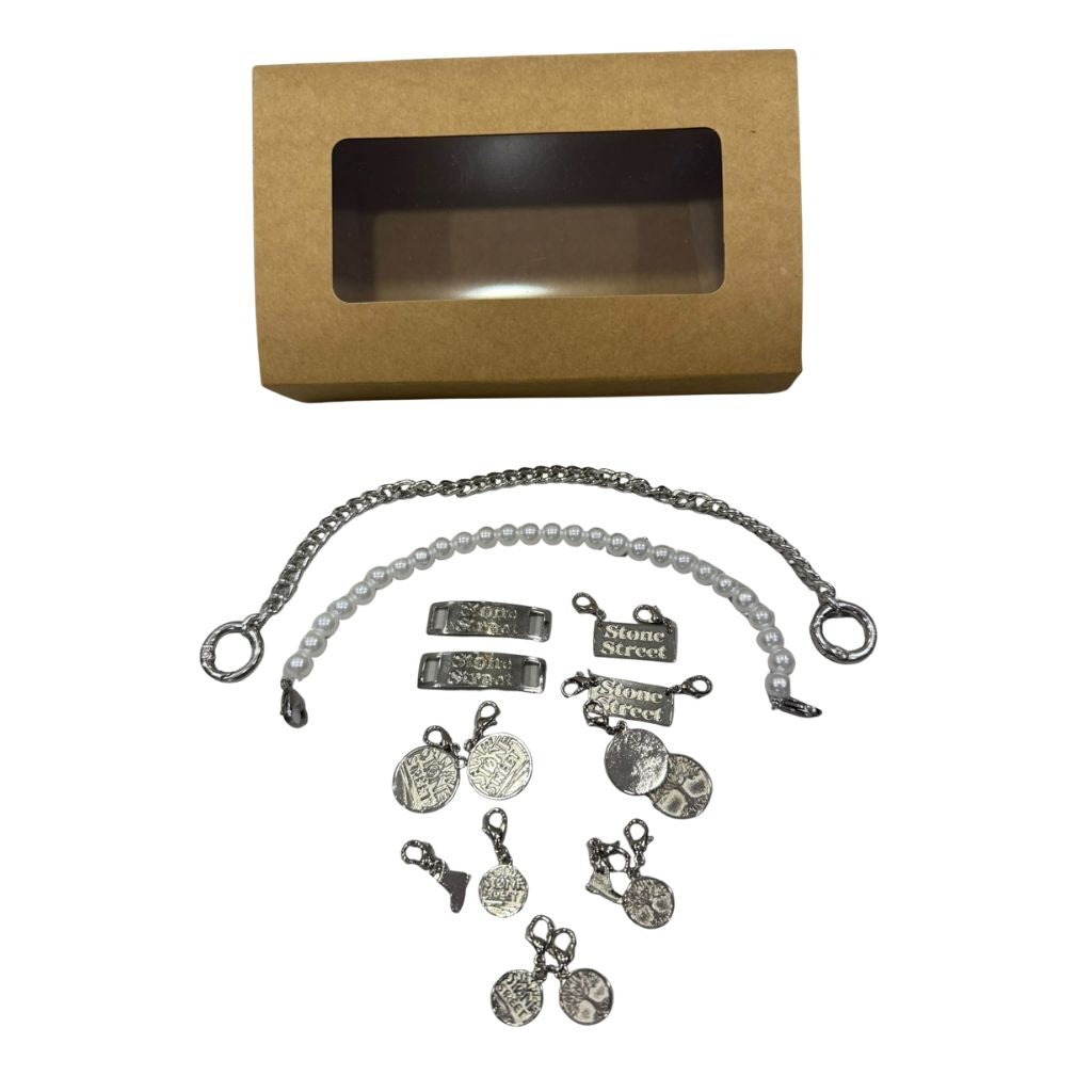 Kit Custom Timberland Catene, Perle e charms argento