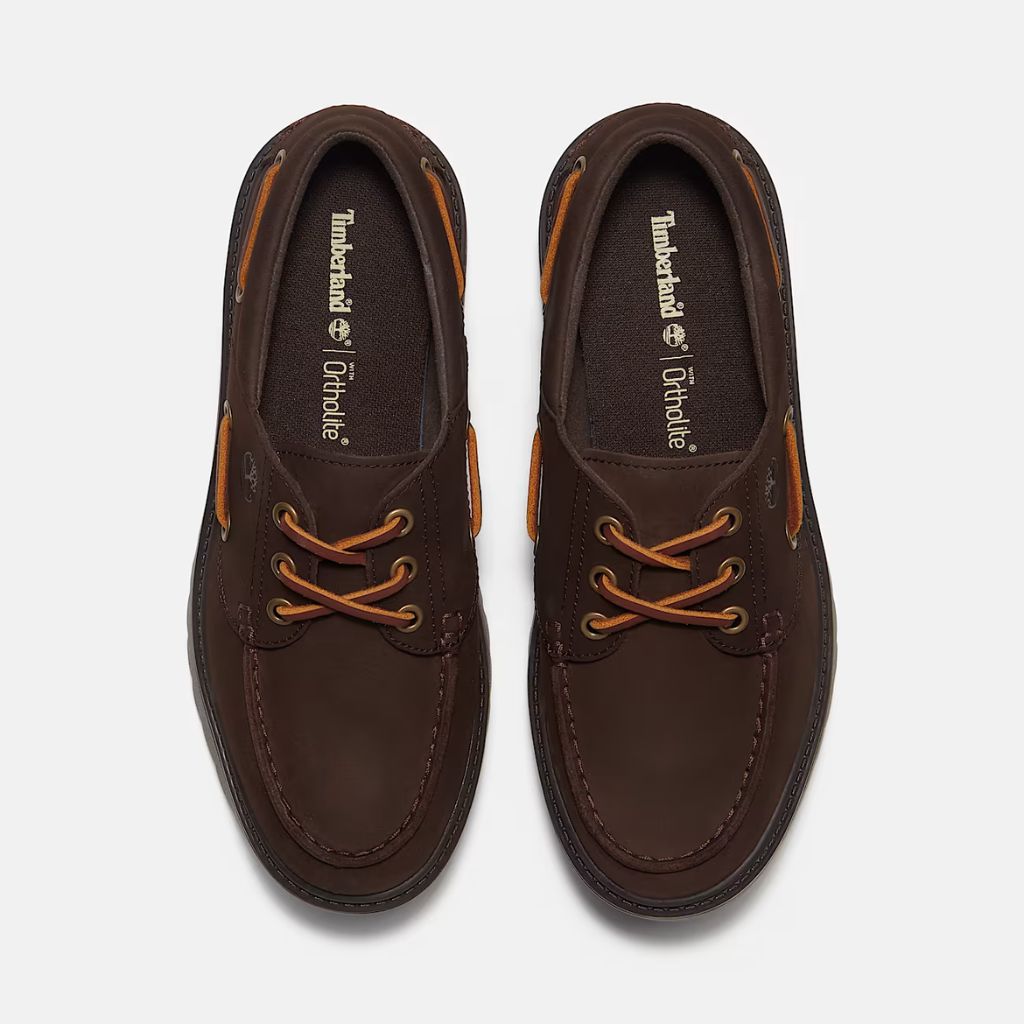 Scarpa stringata Timberland marrone con suola platform