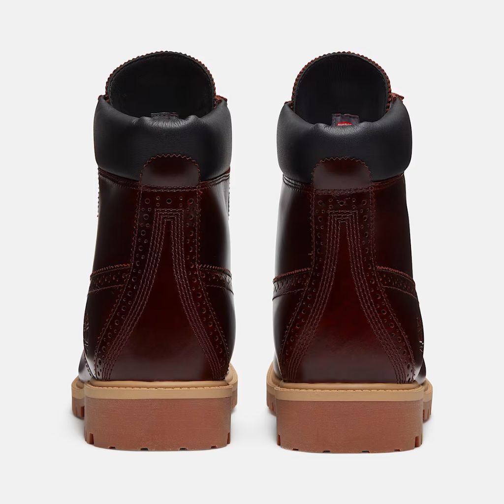 Stivale Timberland Brogue bordeaux con impunture
