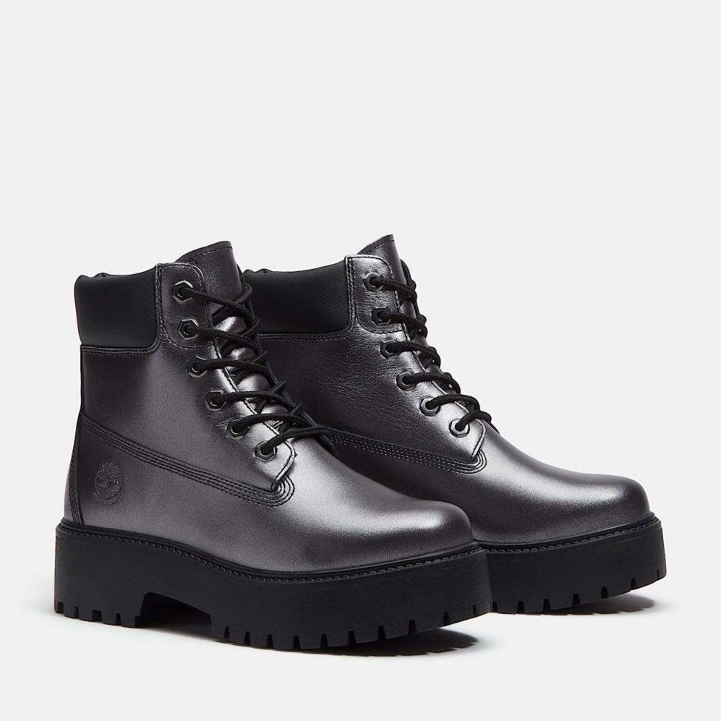 Stivaletto Timberland Stone Street Platform in pelle metallizzata