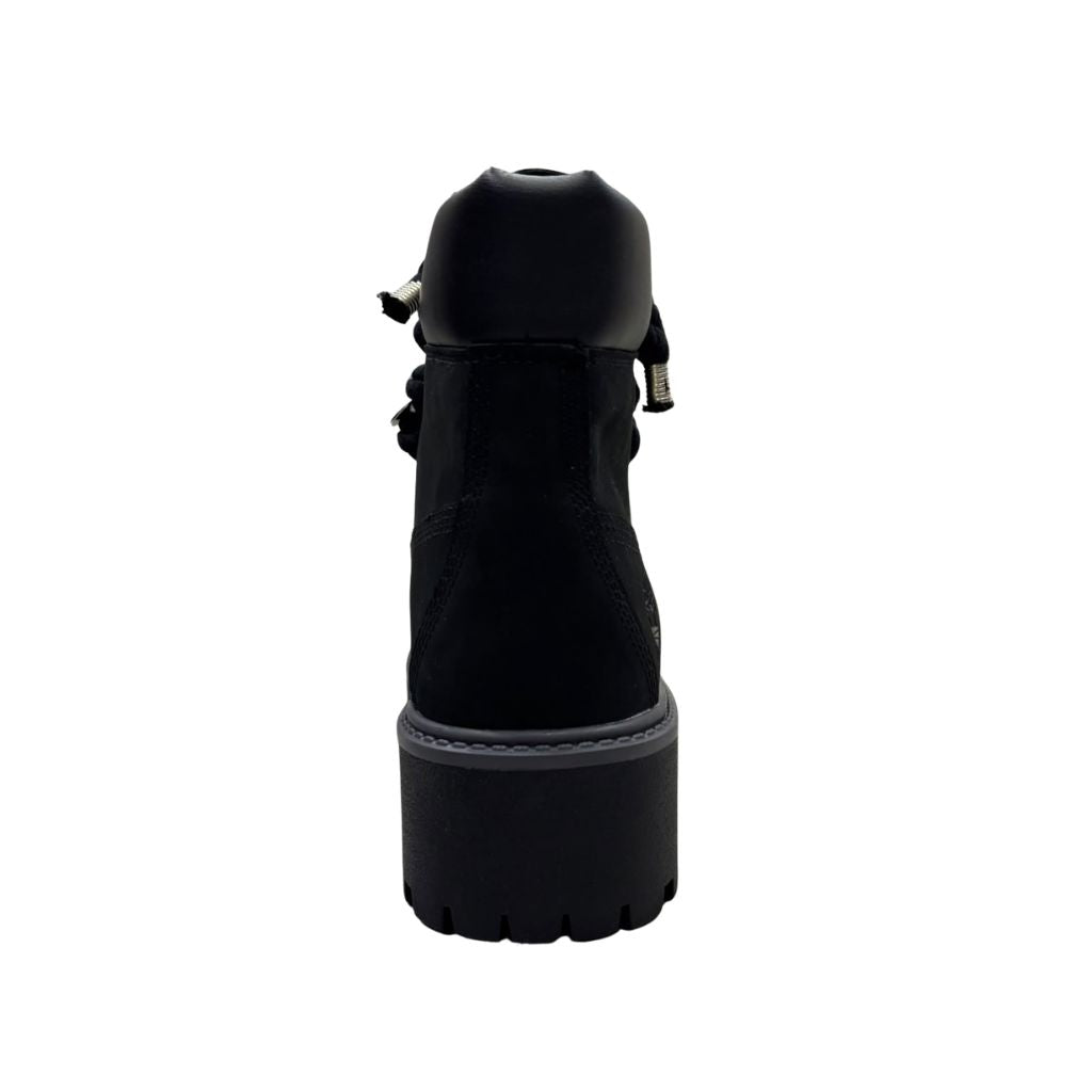 Stivale Timberland nero con maxi lacci e charm argentati