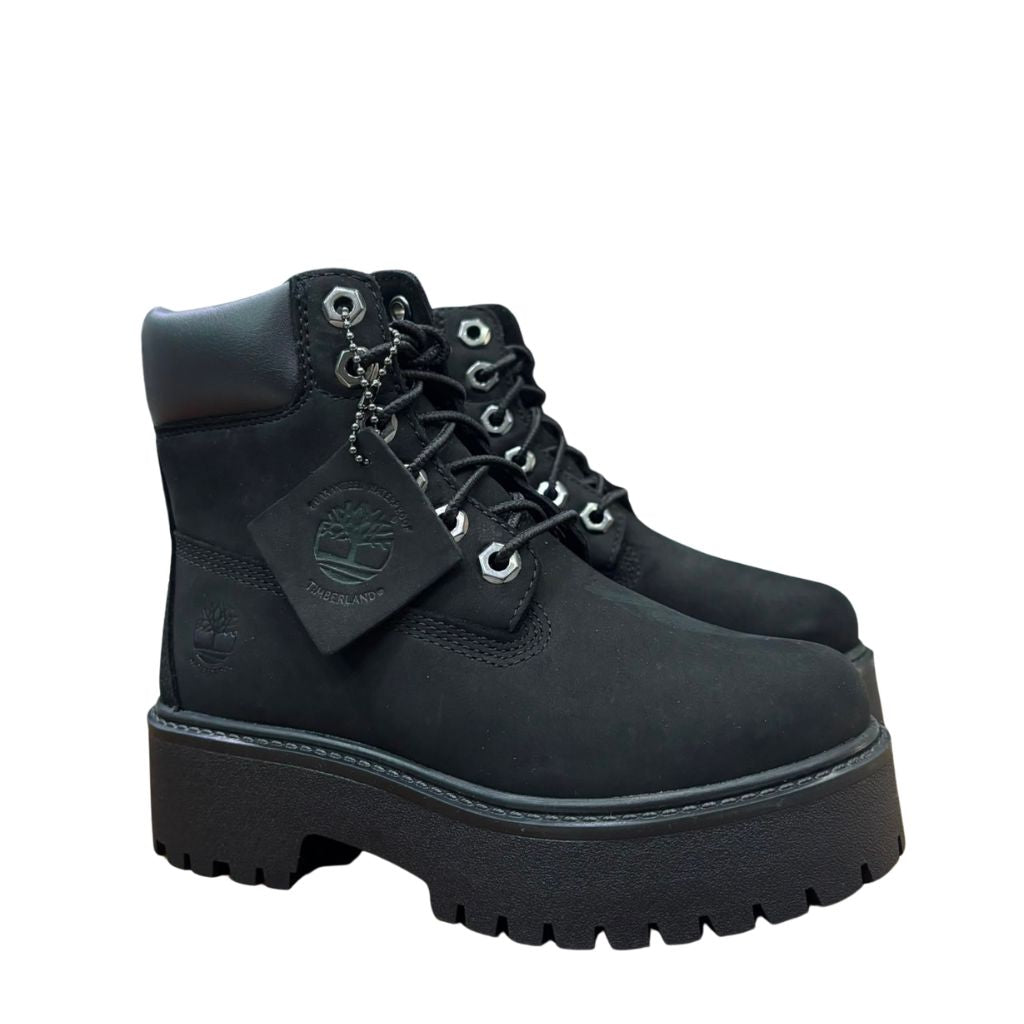 Stivale Timberland Stone Street nero con plateau chunky