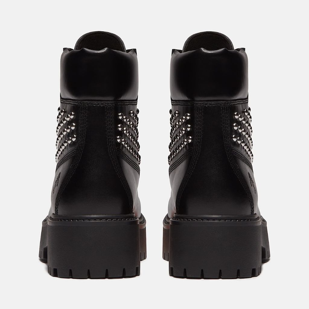 Stivaletto Timberland Stone Street Platform in pelle nera
