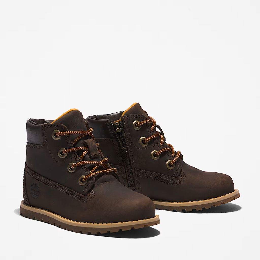 Stivaletto Timberland marrone bambino con zip laterale