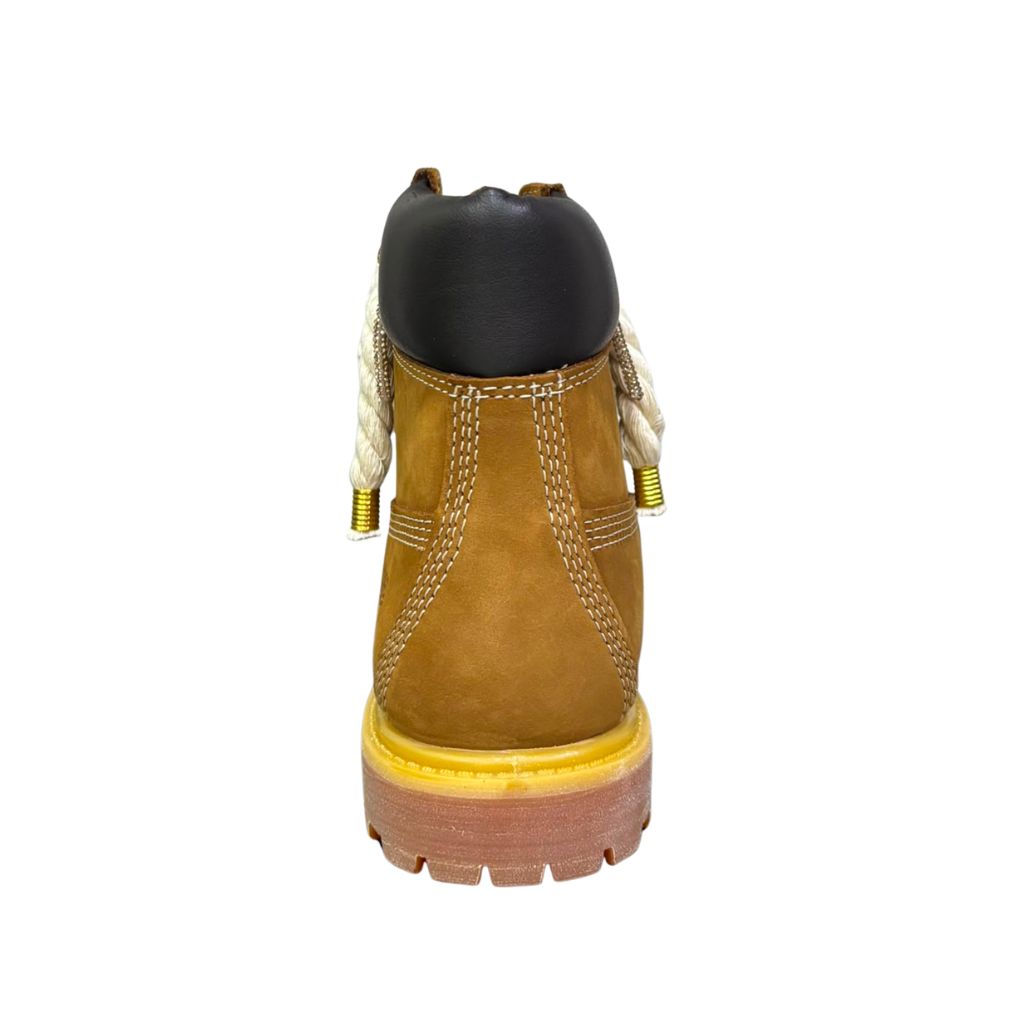 Stivale Timberland wheat con lacci in corda intrecciata