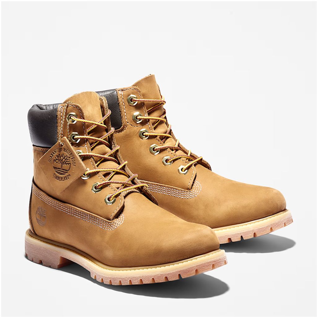 Stivale Timberland 6-Inch wheat impermeabile con collo nero