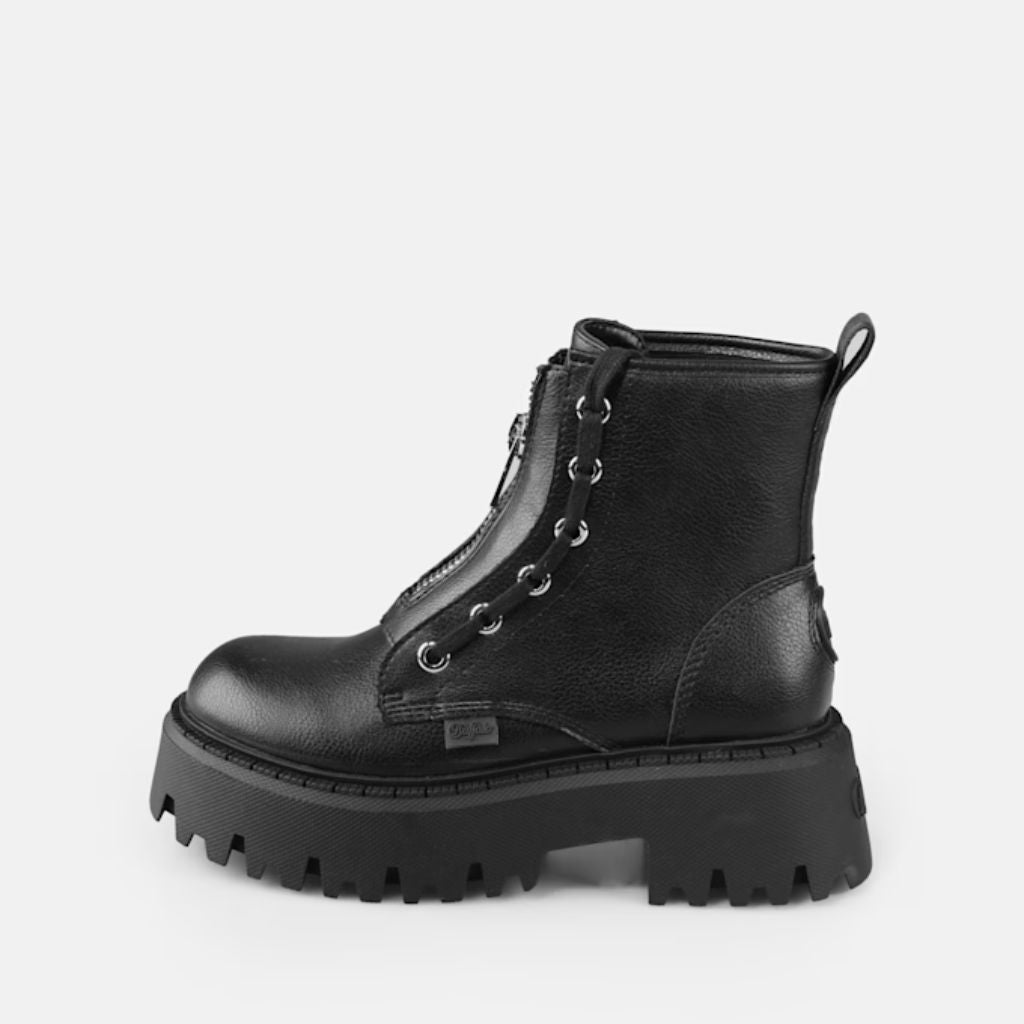 Buffalo Stivaletto Aspen Front Zip Nero 1270122