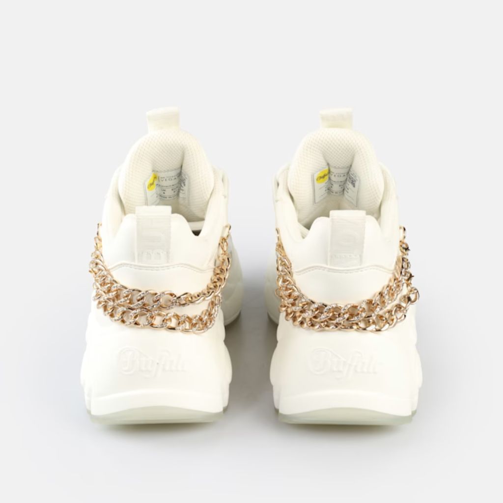 Buffalo Sneakers Binary Chain Glam Bianco 1636513