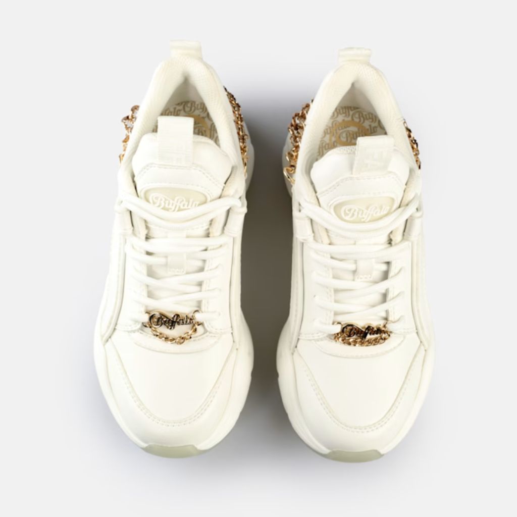 Buffalo Sneakers Binary Chain Glam Bianco 1636513