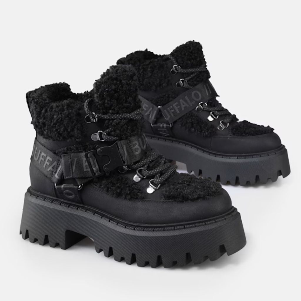 Buffalo Stivaletto Aspen Com Mid Nero 1622593