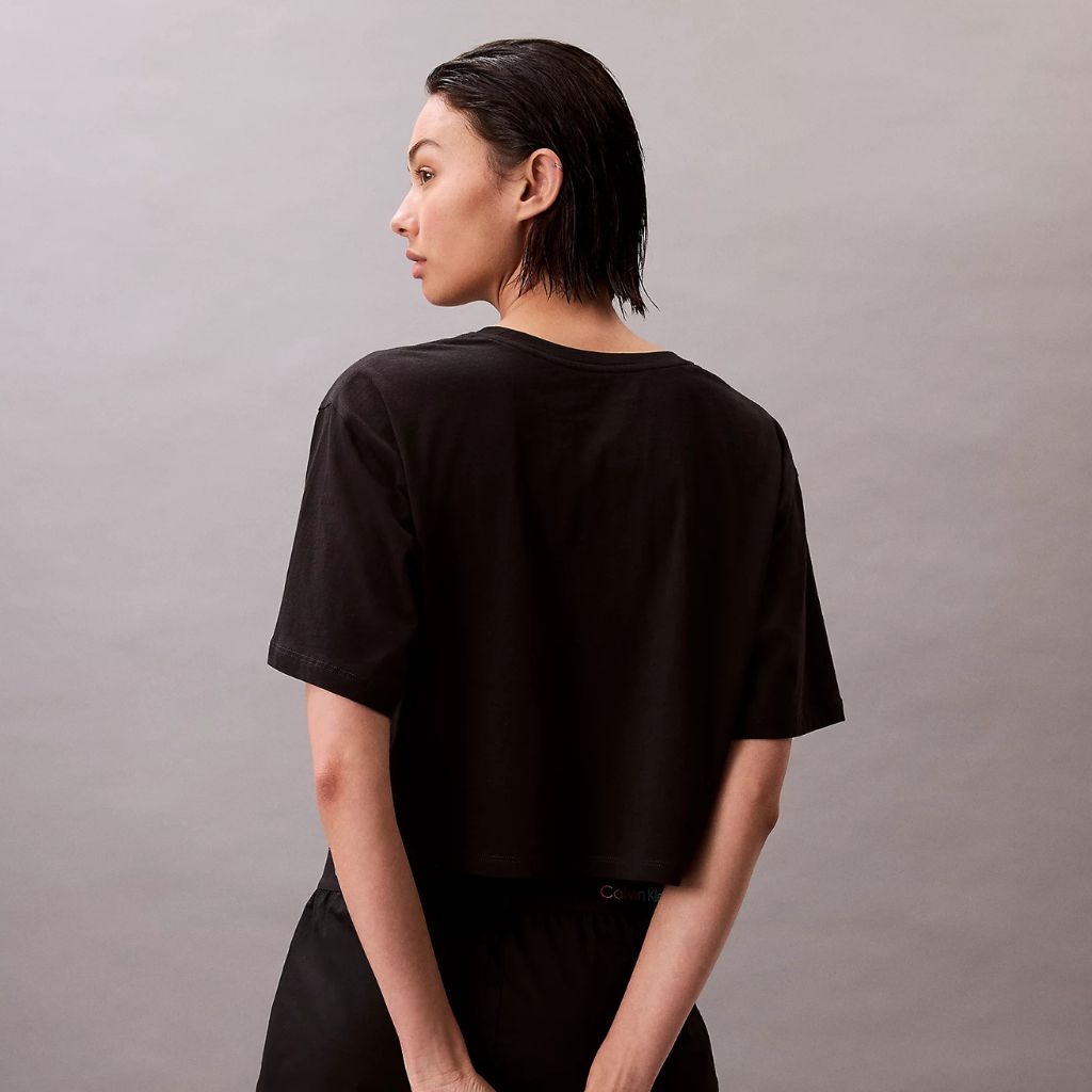 Calvin Klein T-shirt Crop Black LV00QS7470 UB1