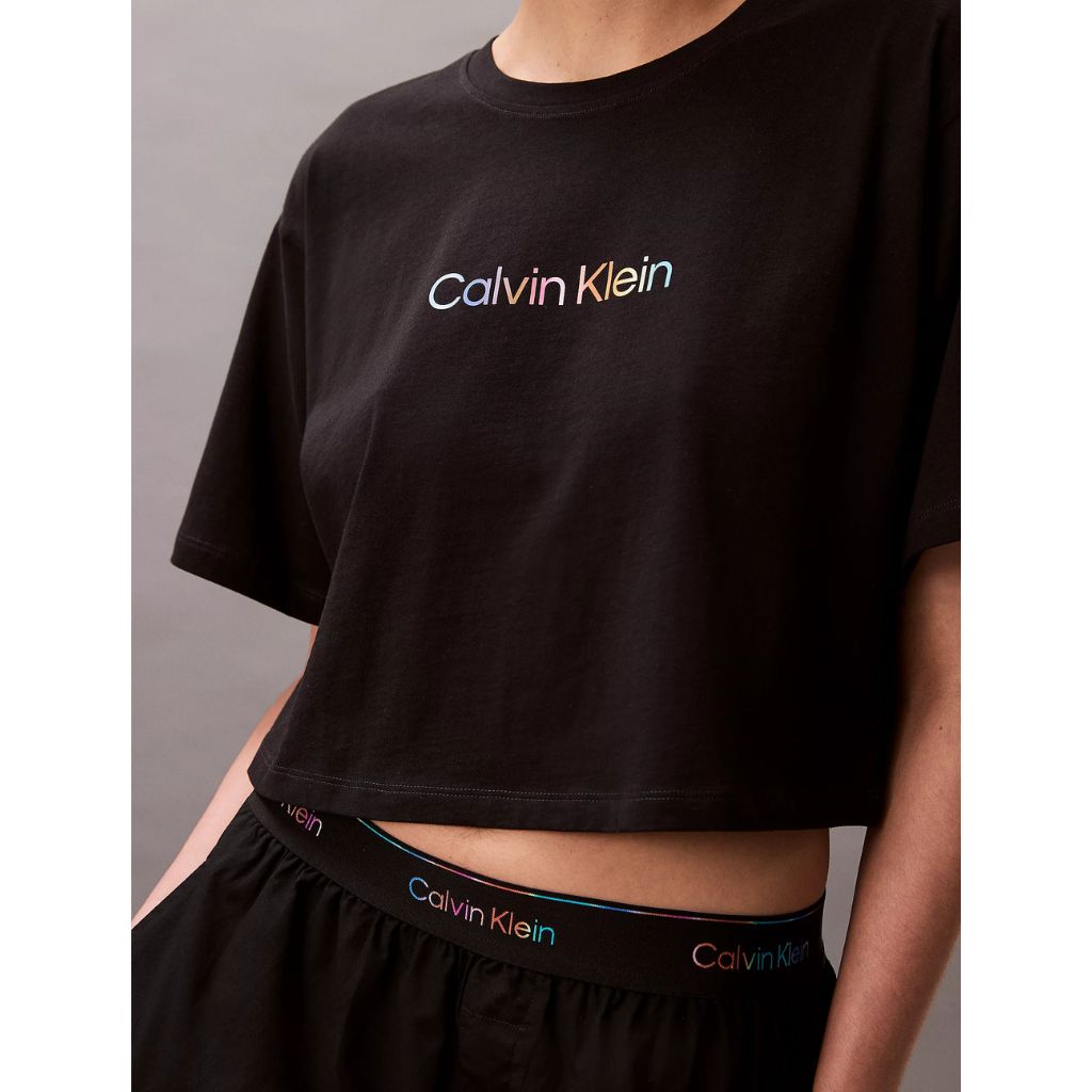 Calvin Klein T-shirt Crop Black LV00QS7470 UB1