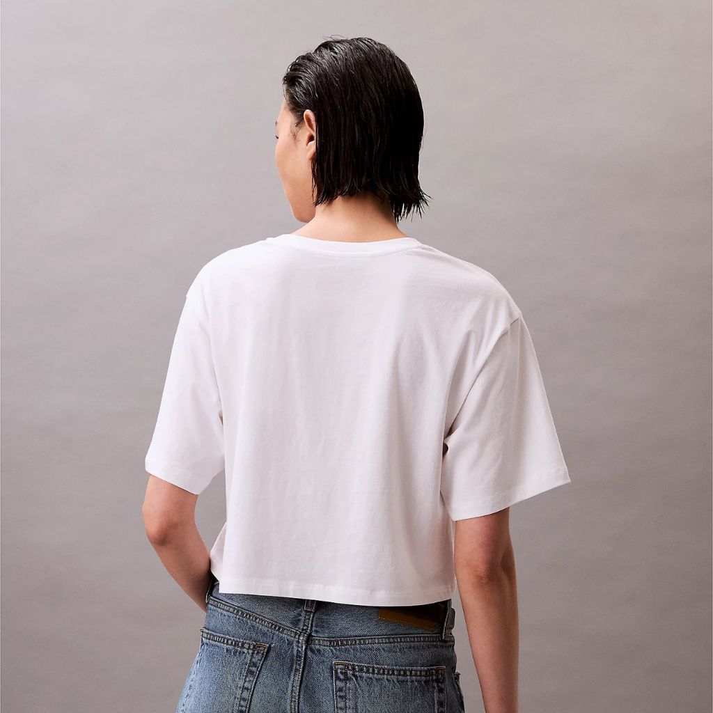 Calvin Klein T-shirt Crop White LV00QS7470 100