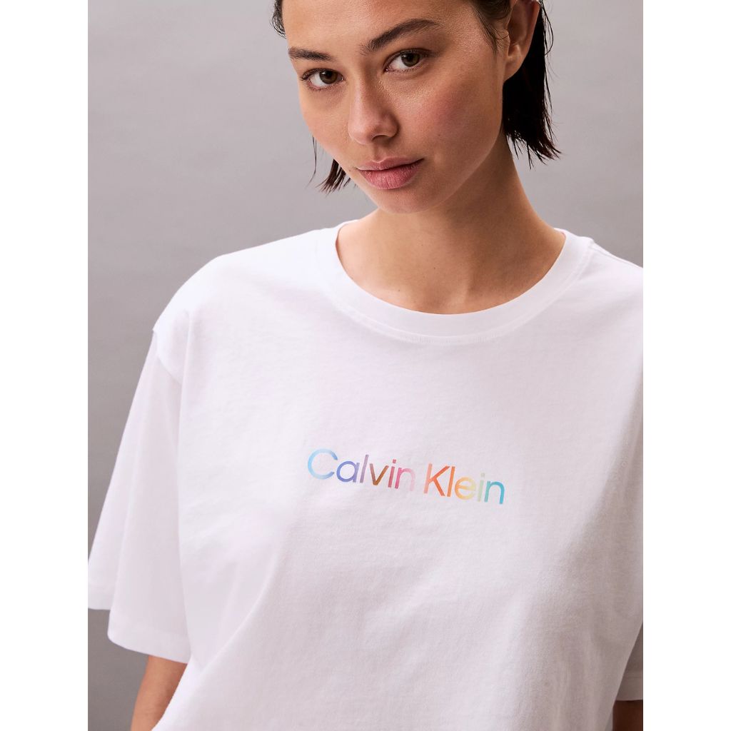 Calvin Klein T-shirt Crop White LV00QS7470 100