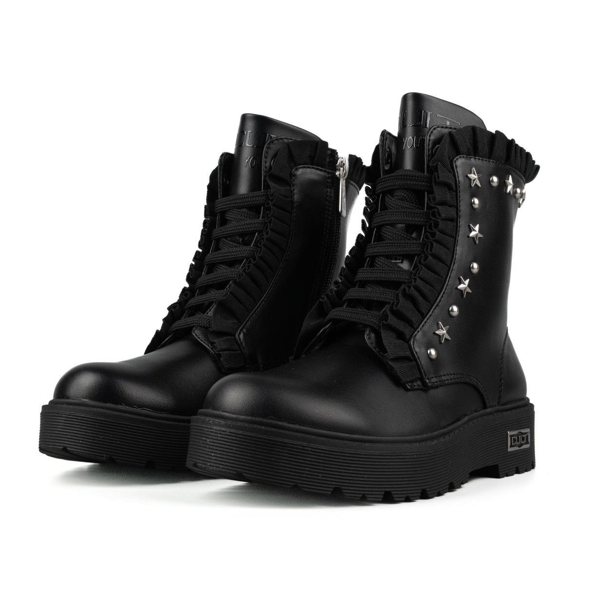 Cult Baby Stivaletto Rouche Nero T388