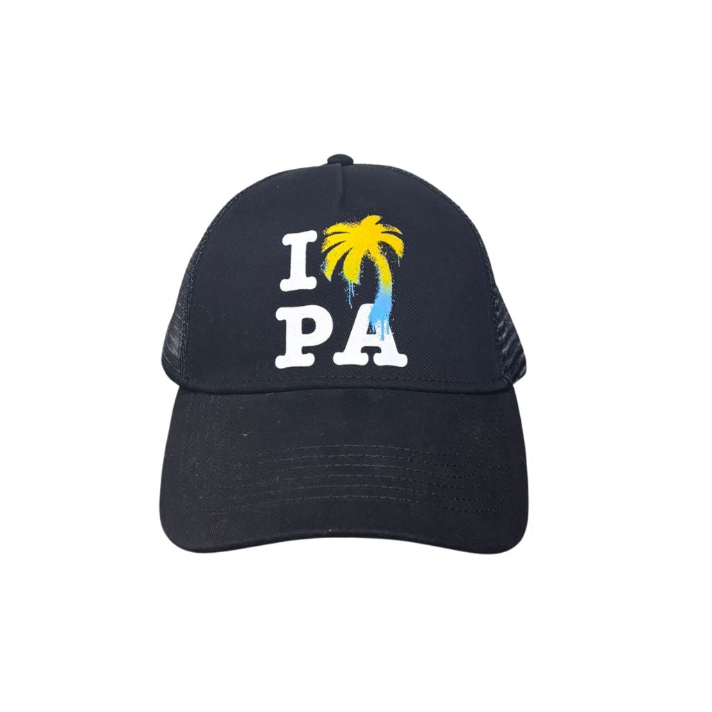 Palm Angels Cappello Nero Logo Palma PMLB068S26FAB003 1001