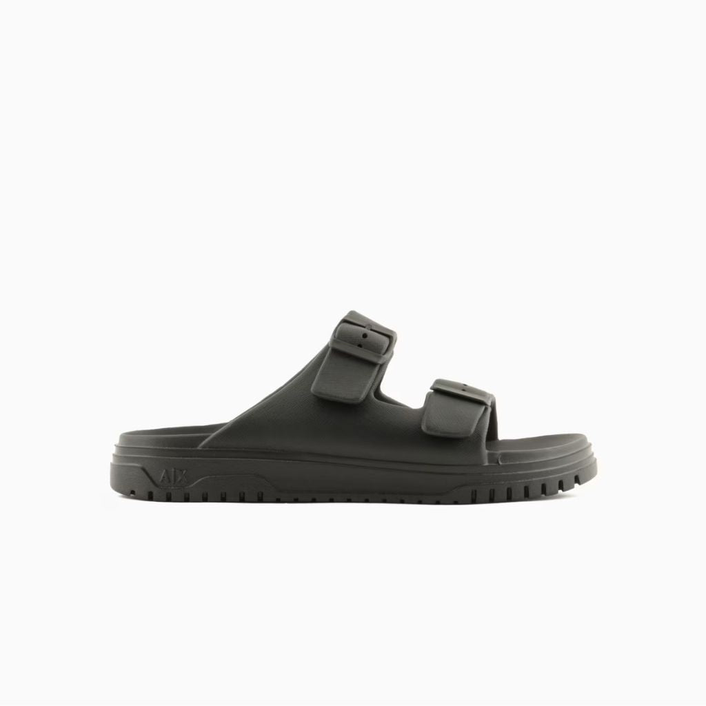 Armani Exchange Ciabatte Con Due Fibbie Nero