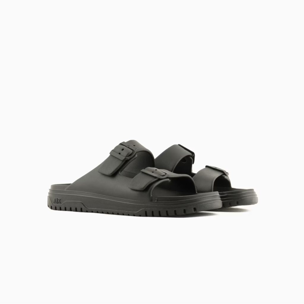 Armani Exchange Ciabatte Con Due Fibbie Nero